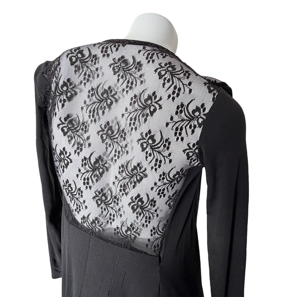 Floor Length Long Black Lace Duster Cardigan Witchy Regalcore Gothic vampire - Picture 4 of 8